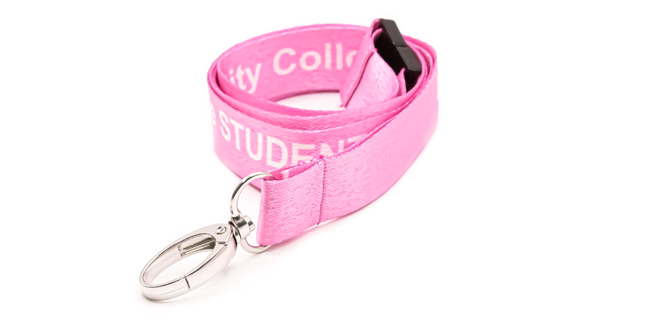 Addica 15mm Pink Printed Lanyard with Clip.