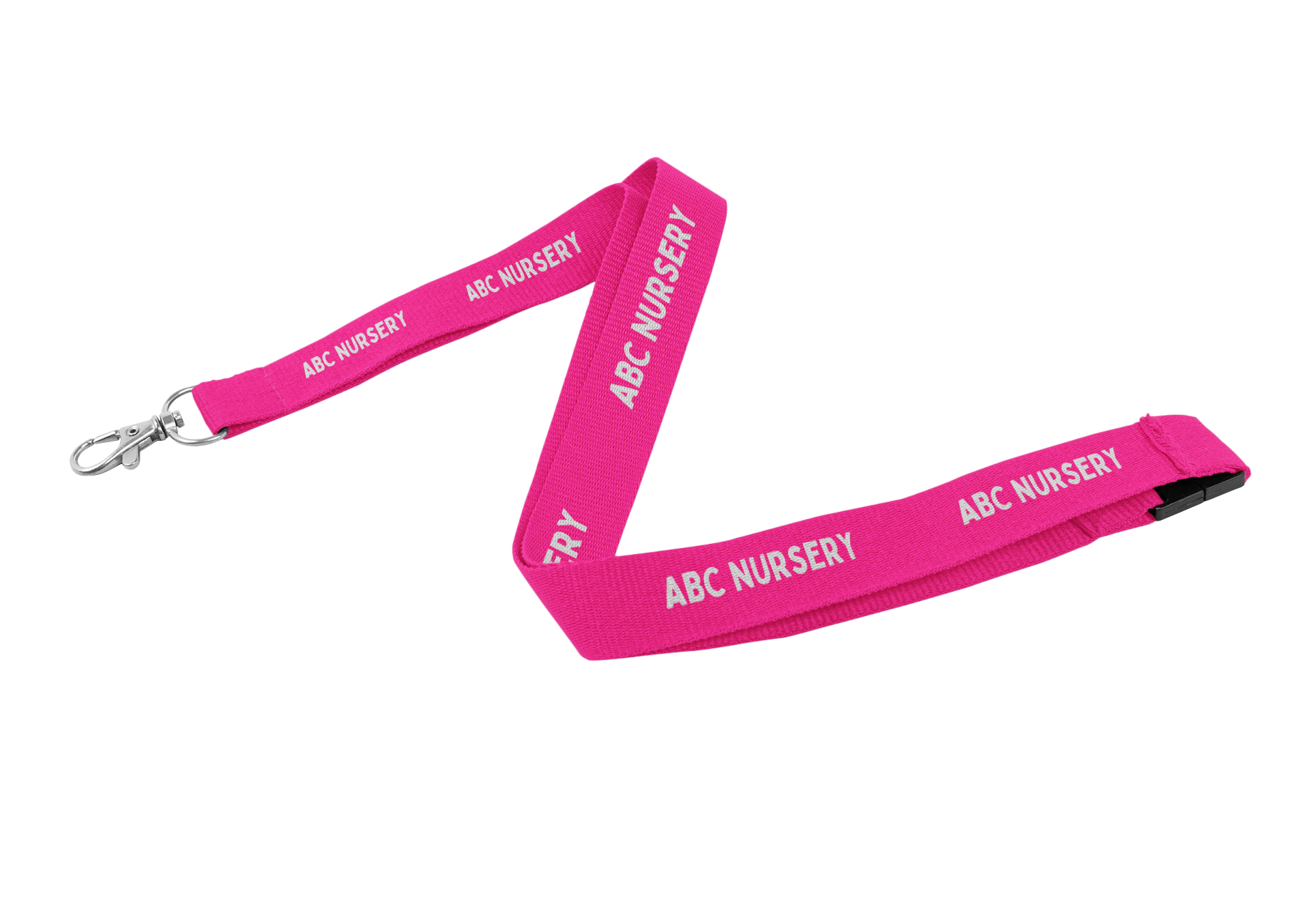 15mm Pink Printed Lanyard