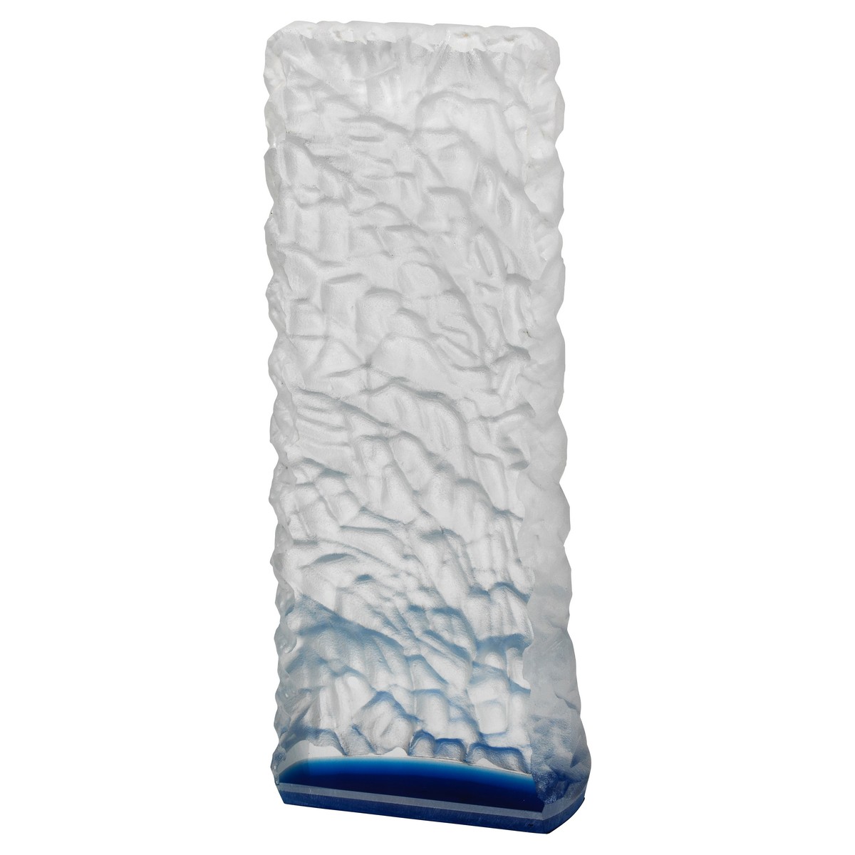 CLEAR/BLUE GLASS ROCK COLUMN (APPROX 25MM THICK)