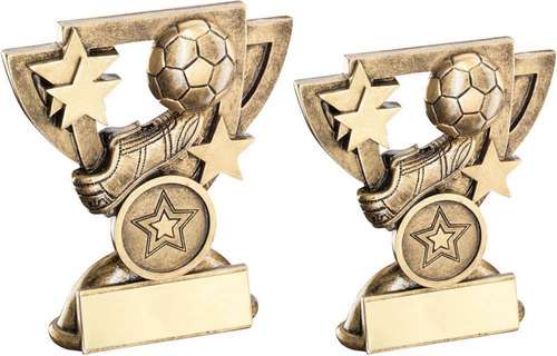 Addica BRZ/GOLD FOOTBALL MINI CUP WITH PLATE