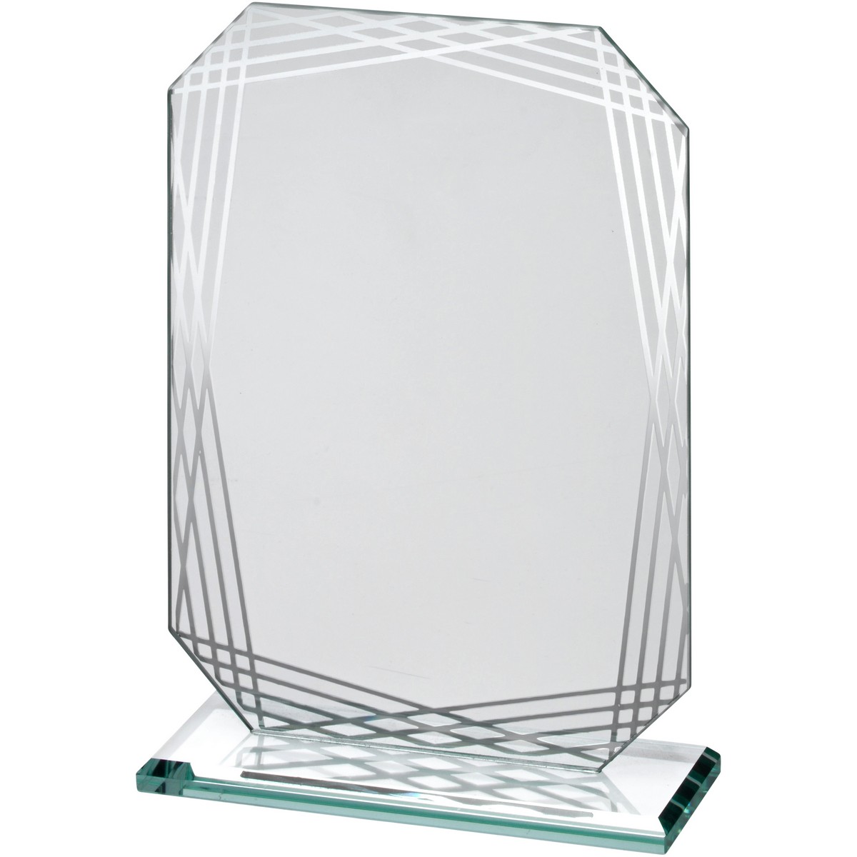 JADE GLASS RECTANGLE WITH SILVER LINED EDGES