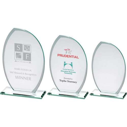 JADE GLASS PLAQUE WITH FROSTED SIDES (6MM THICK)