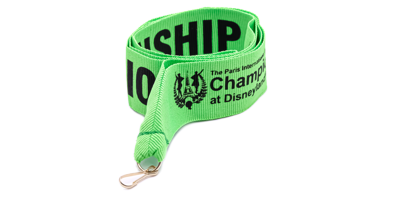 30mm Green Lanyard with Black Printed Text