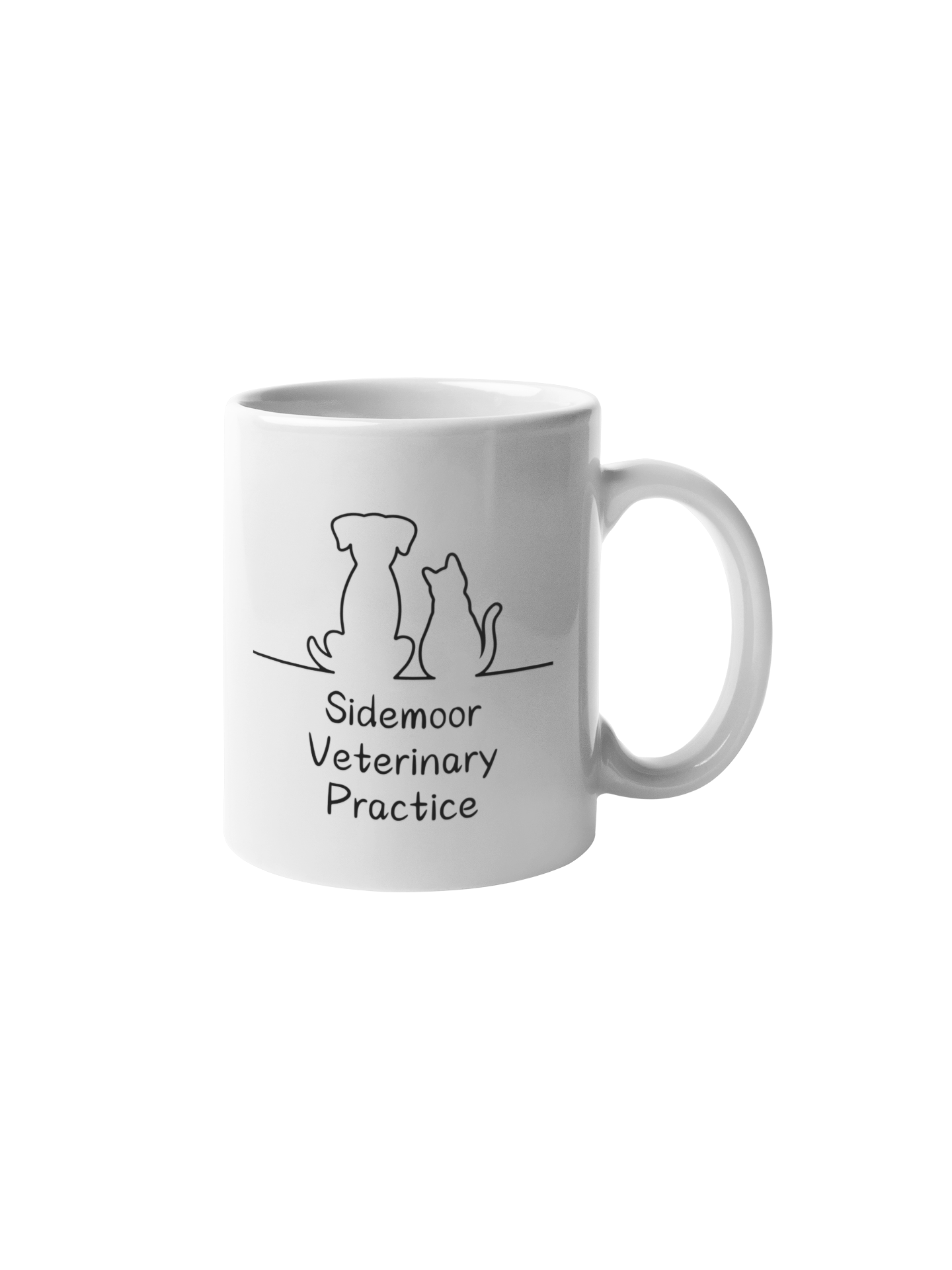 Custom Logo Mug Single Colour Design-Black