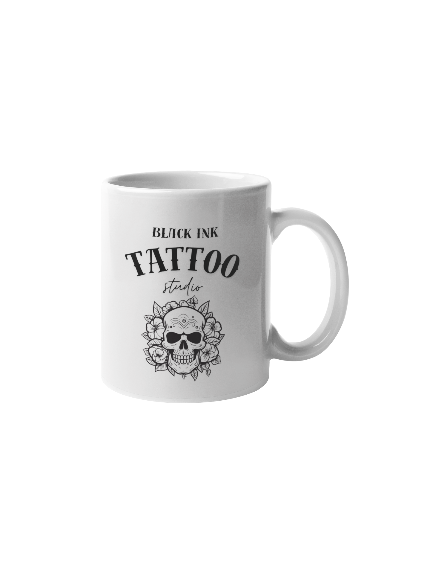 Custom Logo Mug Single Colour Design-Black