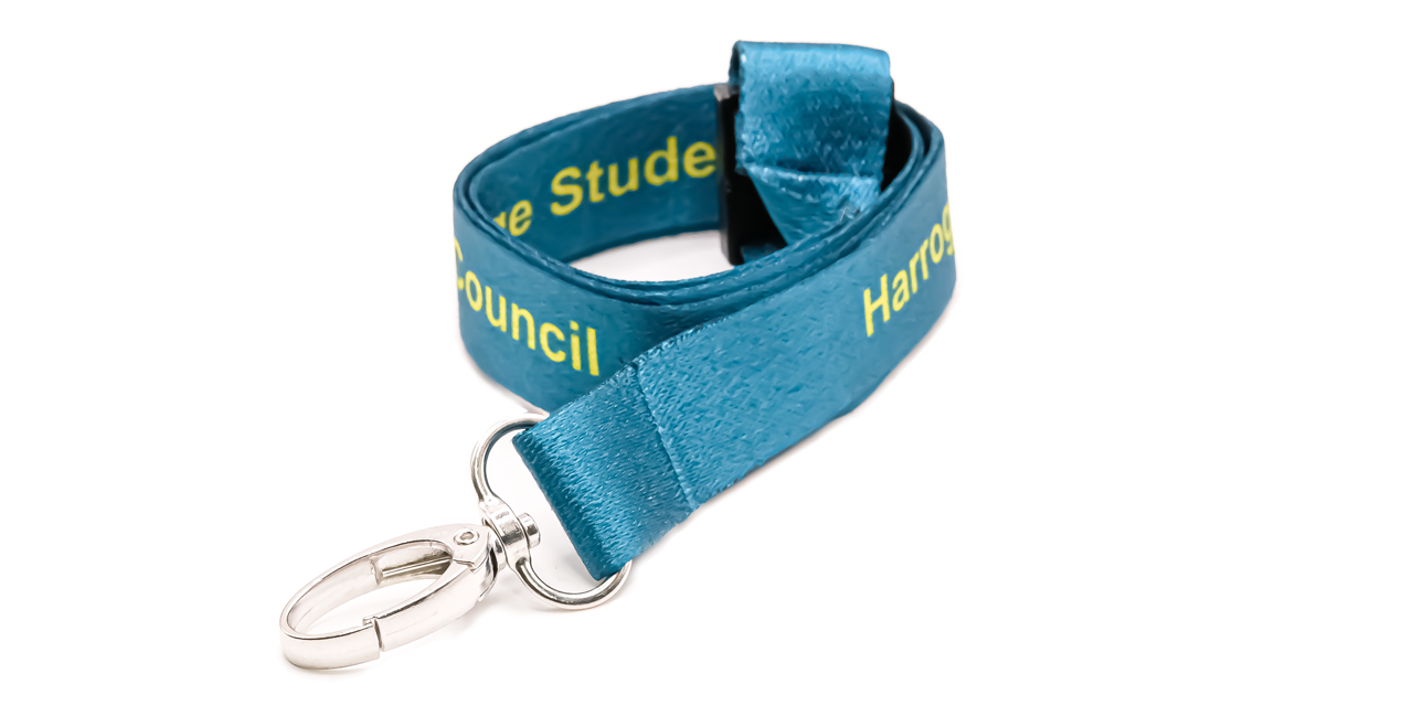 Addica 15mm Teal Printed Lanyard with Clip